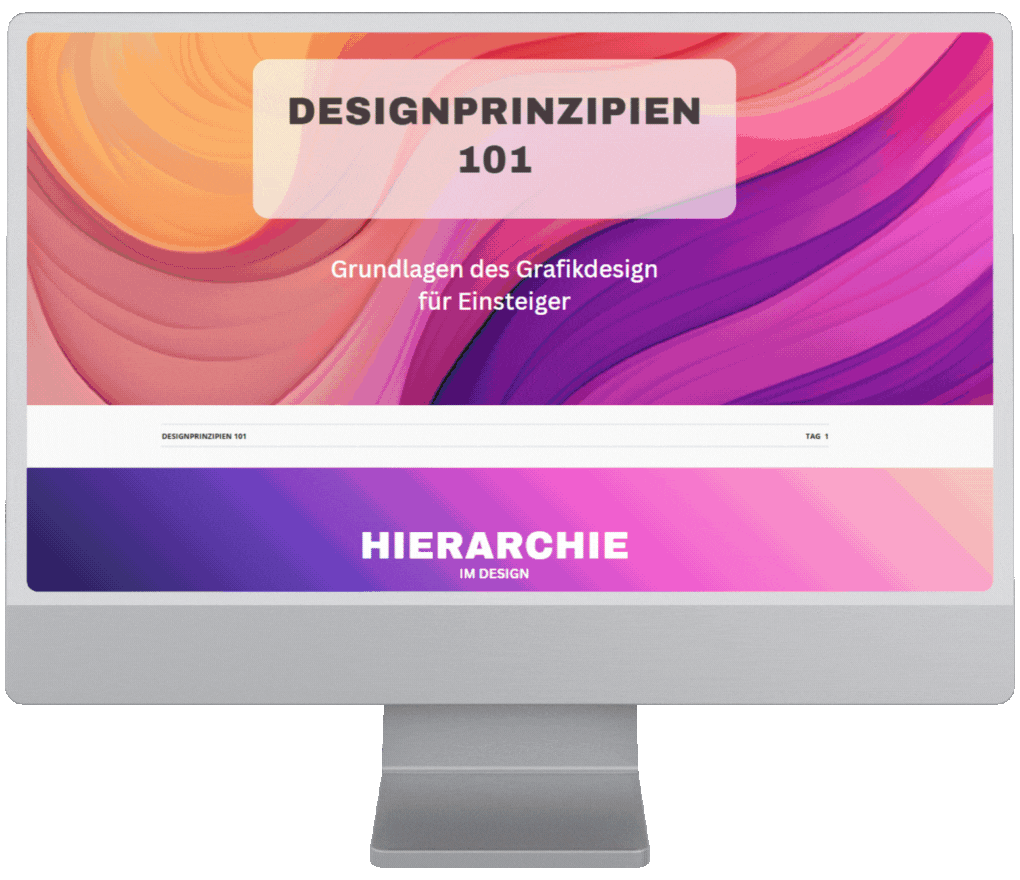 Vorschau Designprinzipien Monitor mockup für Designprinzipien-Kurs