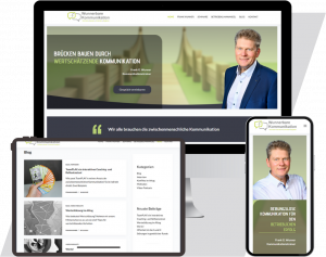 PC, Tablet und Smartphone-Mockup für wunnerbare-kommunikation.de