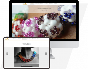 PC, Tablet und Smartphone-Mockup für nsona-bead-art.de