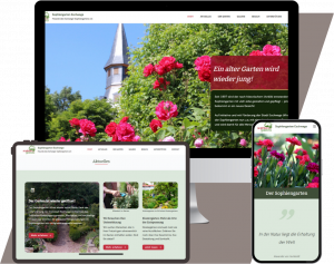 PC, Tablet und Smartphone-Mockup für sophiengarten-eschwege.de